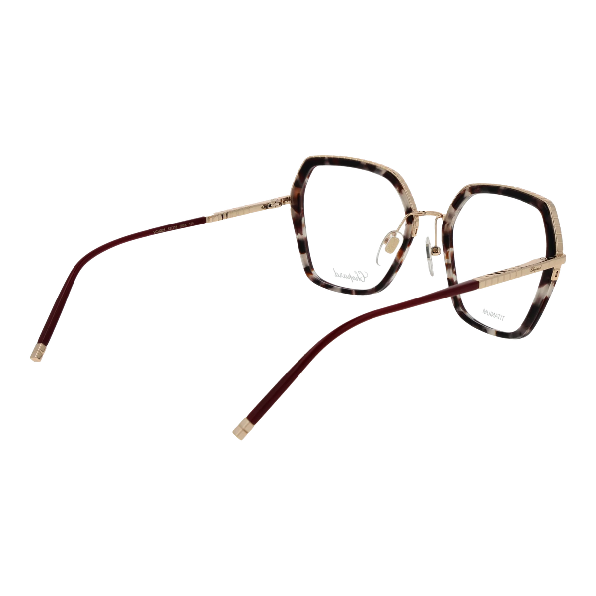 Chopard glasses, Titanium frame, Chopard Optical Frames VCHG28M 300A 53 – Burghley & Co (Image 3)
