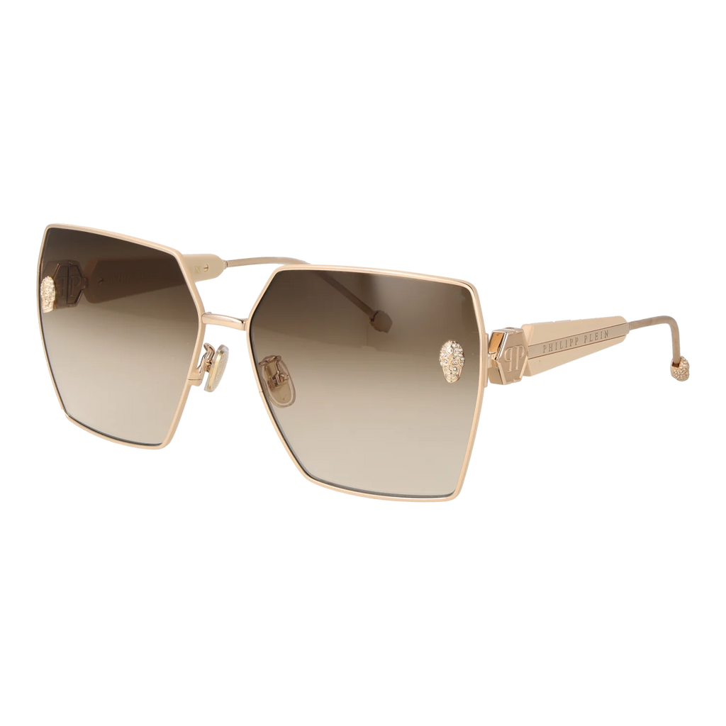 Philipp Plein Rectangle sunglasses, Metal frame, Philipp Plein Sunglasses SPP122S 0F47 64 – Burghley & Co (Image 1)