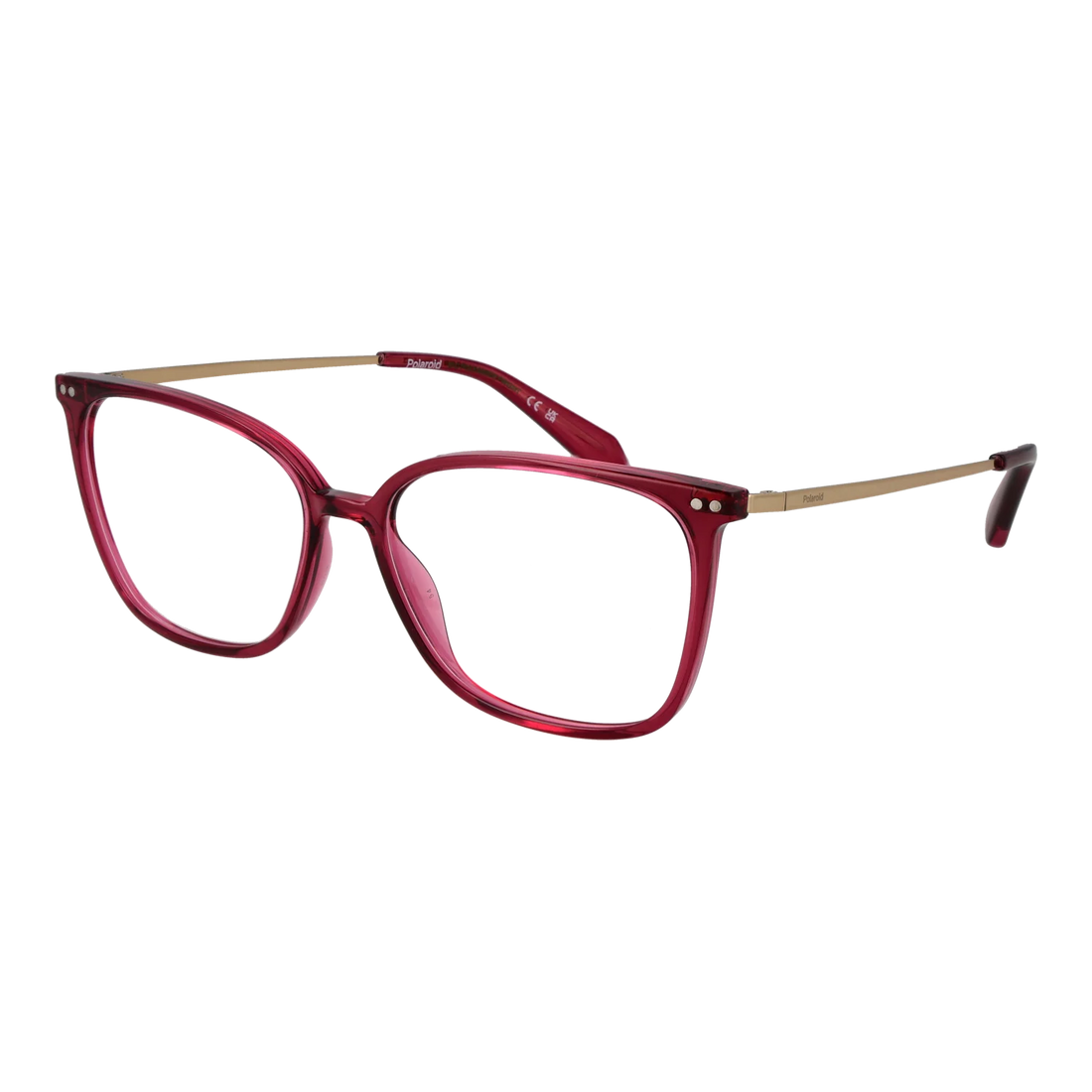 Polaroid Square glasses, Titanium frame, Polaroid Optical Frames PLD D616 558CQ15 Titan – Burghley & Co (Image 1)