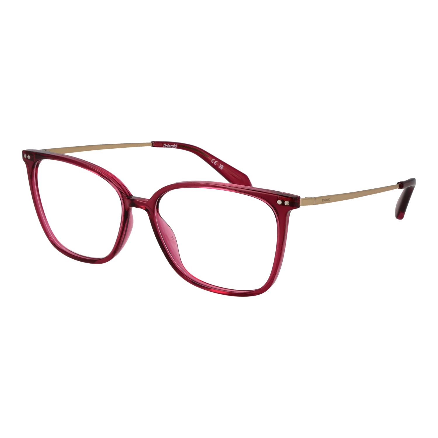 Polaroid Square glasses, Titanium frame, Polaroid Optical Frames PLD D616 558CQ15 Titan – Burghley & Co (Image 1)