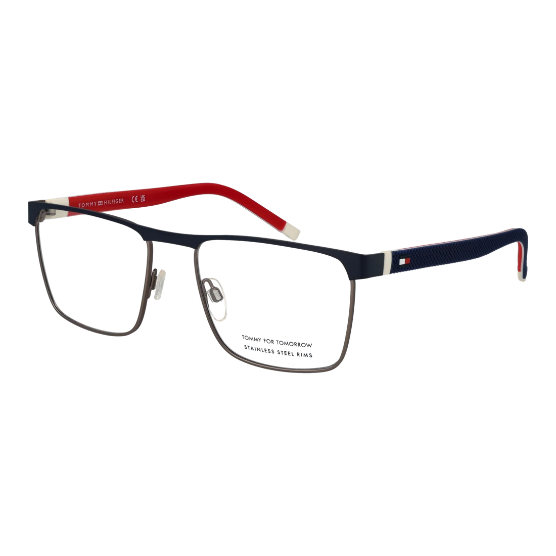 Tommy Hilfiger Rectangle glasses, Metal frame, Tommy Hilfiger Optical Frames TH 2378 DTY19 56 – Burghley & Co (Image 1)