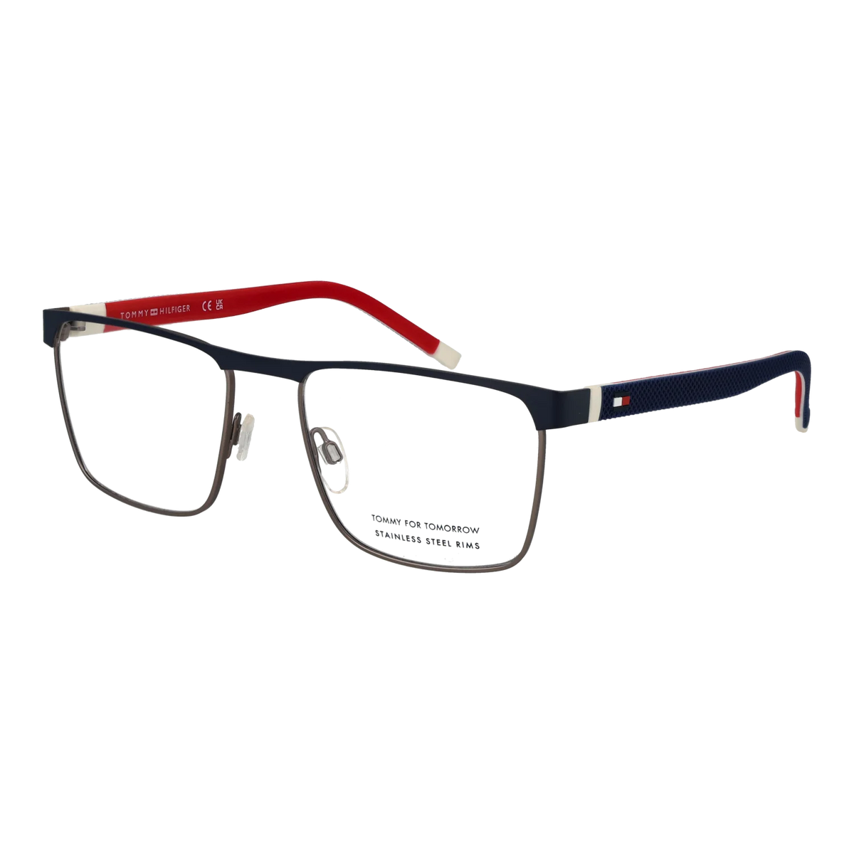 Tommy Hilfiger Rectangle glasses, Metal frame, Tommy Hilfiger Optical Frames TH 2378 DTY19 56 – Burghley & Co (Image 1)