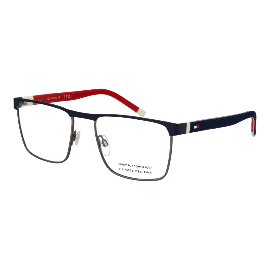 Tommy Hilfiger Rectangle glasses, Metal frame, Tommy Hilfiger Optical Frames TH 2378 DTY19 56 – Burghley & Co (Image 1)