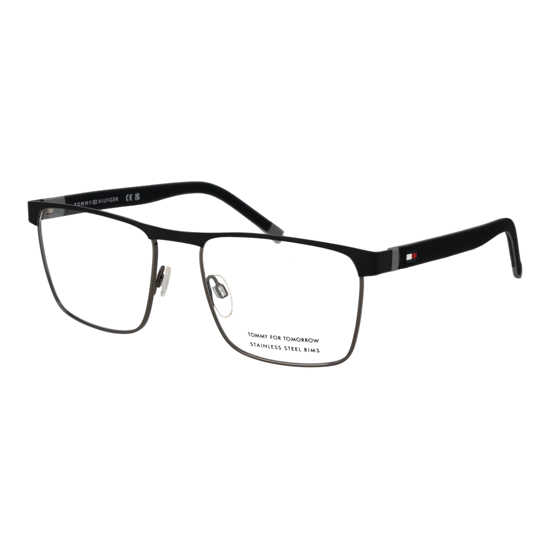 Tommy Hilfiger Rectangle glasses, Metal frame, Tommy Hilfiger Optical Frames TH 2378 TI719 56 – Burghley & Co (Image 1)