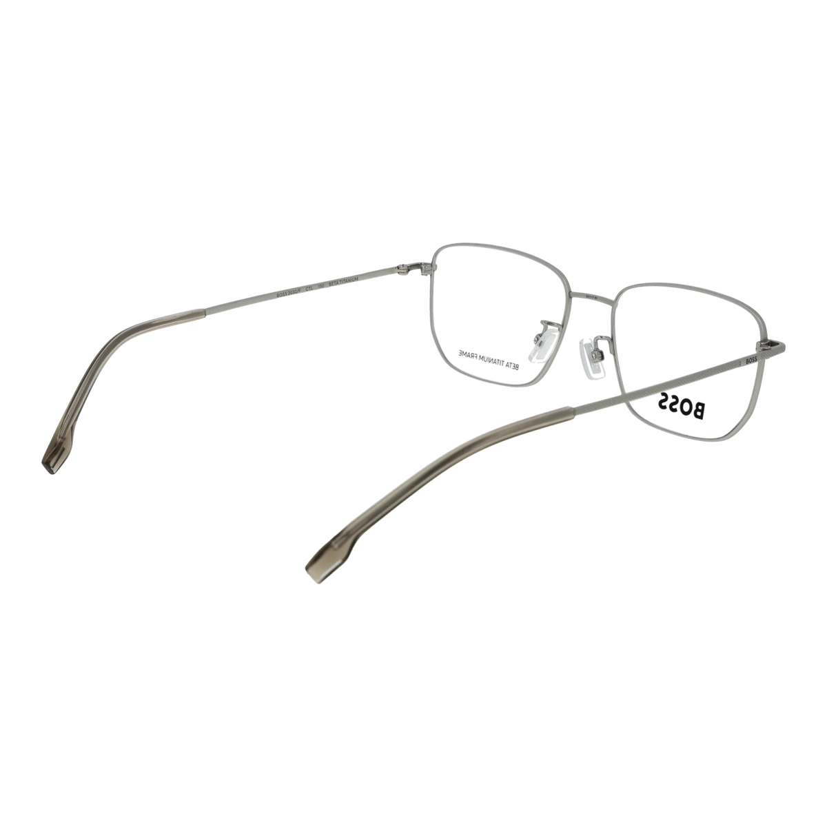 Boss Rectangle glasses, Titanium frame, Boss Optical Frames BOSS 2032/F CTL17 55 – Burghley & Co (Image 3)