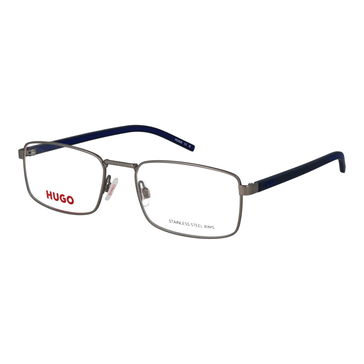 Hugo Rectangle glasses, Metal frame, Hugo Optical Frames HG 1435 R8119 56 – Burghley & Co (Image 1)