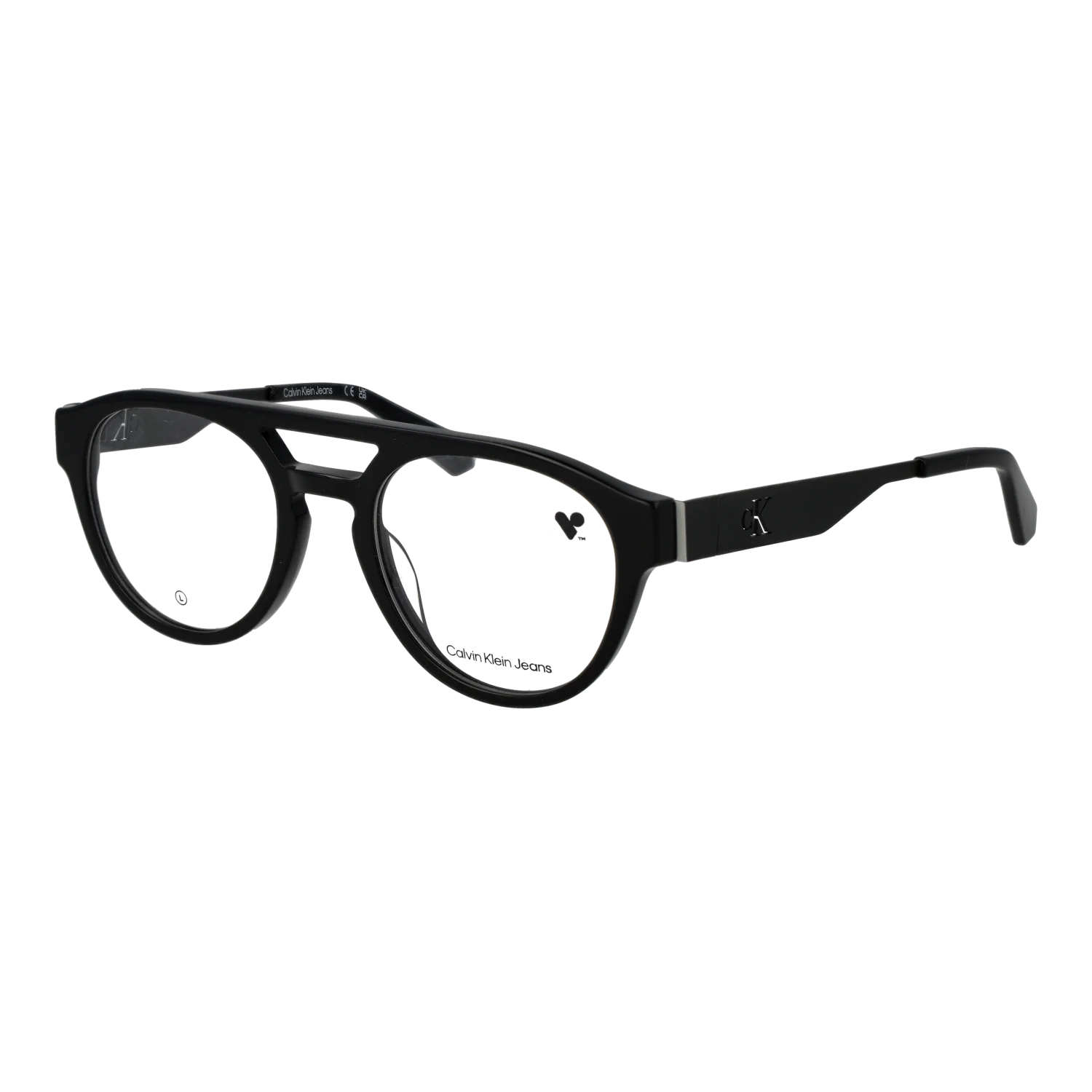 Calvin Klein Jeans Aviator glasses, Acetate frame, Calvin Klein Jeans Optical Frames CKJ24633 001 52 – Burghley & Co (Image 1)