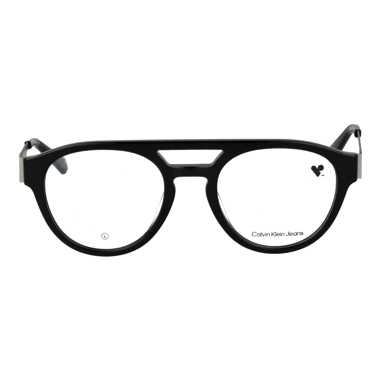 Calvin Klein Jeans Aviator glasses, Acetate frame, Calvin Klein Jeans Optical Frames CKJ24633 001 52 – Burghley & Co (Image 2)