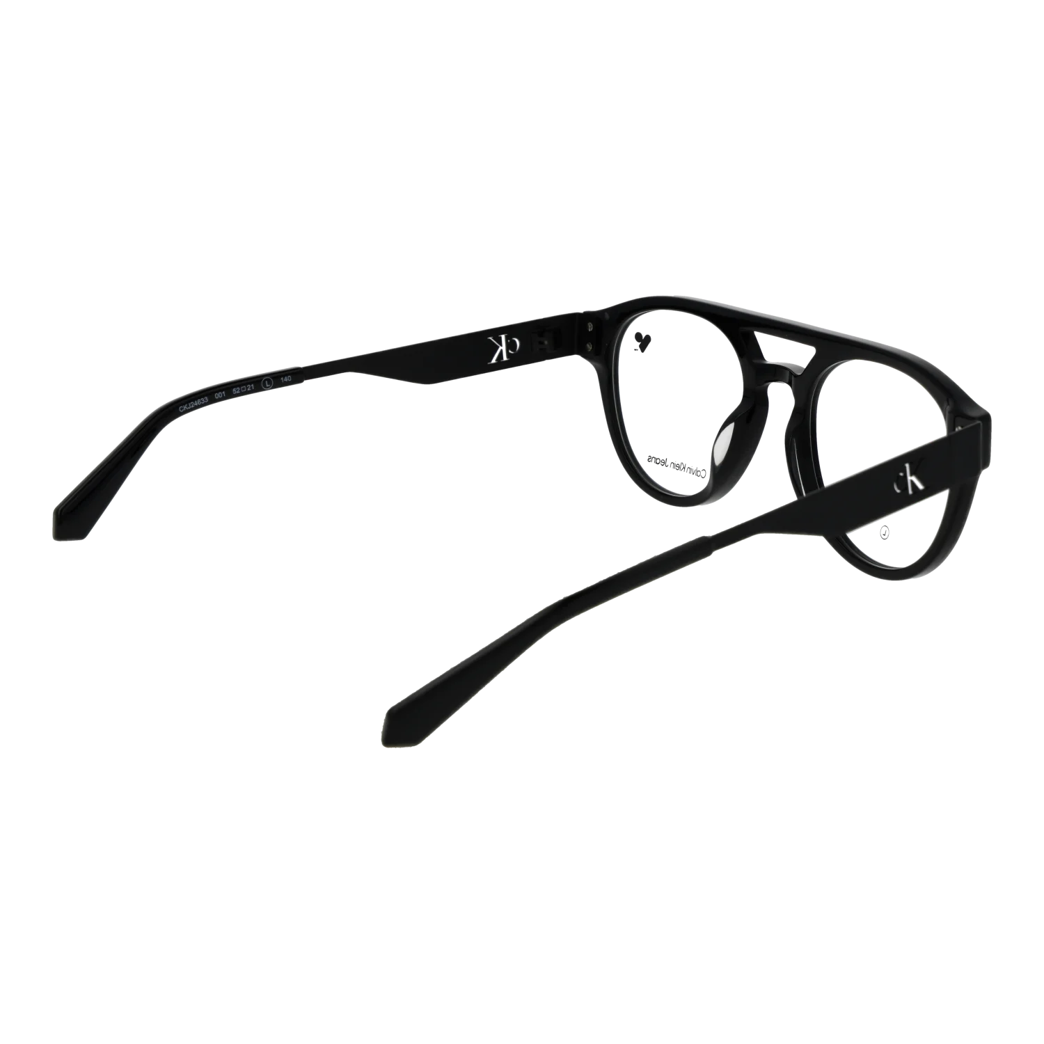 Calvin Klein Jeans Aviator glasses, Acetate frame, Calvin Klein Jeans Optical Frames CKJ24633 001 52 – Burghley & Co (Image 3)