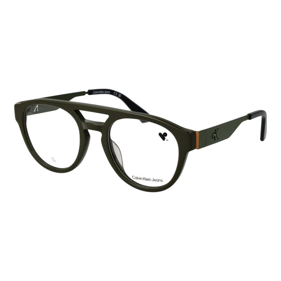Calvin Klein Jeans Aviator glasses, Acetate frame, Calvin Klein Jeans Optical Frames CKJ24633 309 52 – Burghley & Co (Image 1)