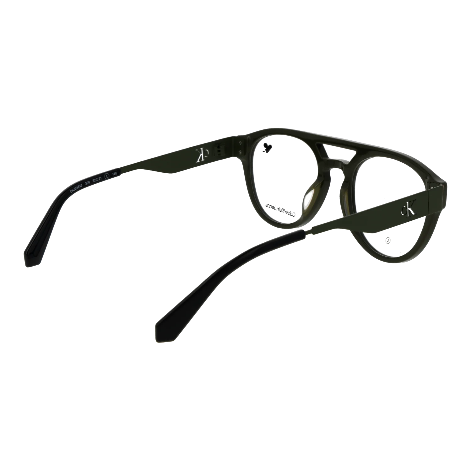 Calvin Klein Jeans Aviator glasses, Acetate frame, Calvin Klein Jeans Optical Frames CKJ24633 309 52 – Burghley & Co (Image 3)