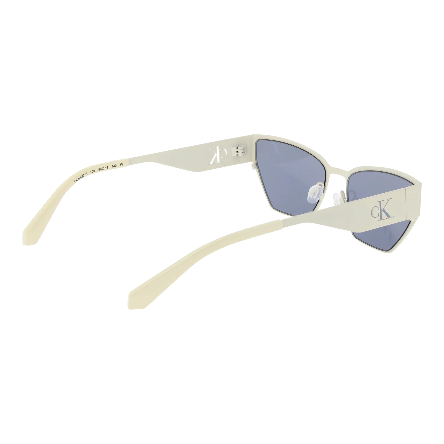 Calvin Klein Jeans Cat-eye sunglasses, Metal frame, Calvin Klein Jeans Sunglasses CKJ24207S 100 58 – Burghley & Co (Image 3)