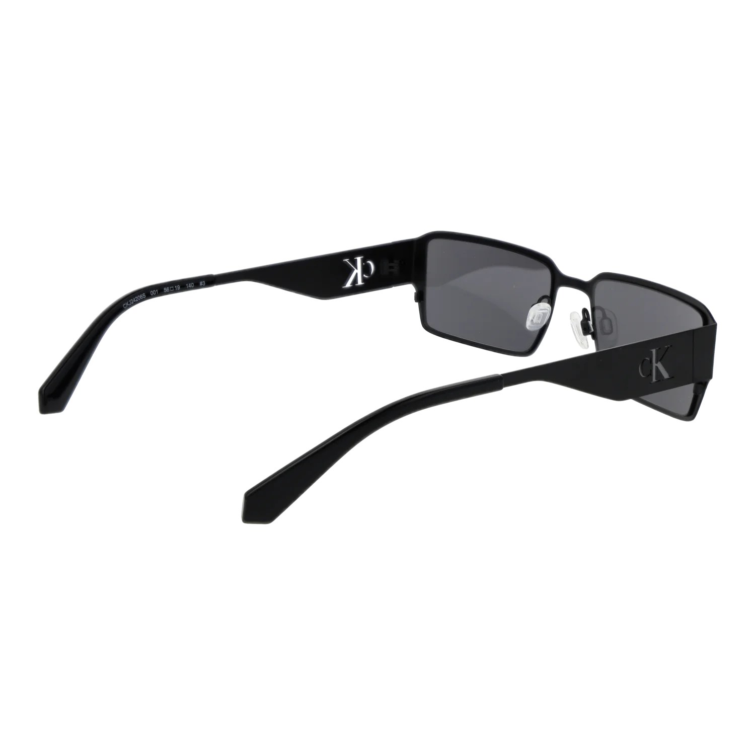 Calvin Klein Jeans Rectangle sunglasses, Metal frame, Calvin Klein Jeans Sunglasses CKJ24206S 001 56 – Burghley & Co (Image 3)