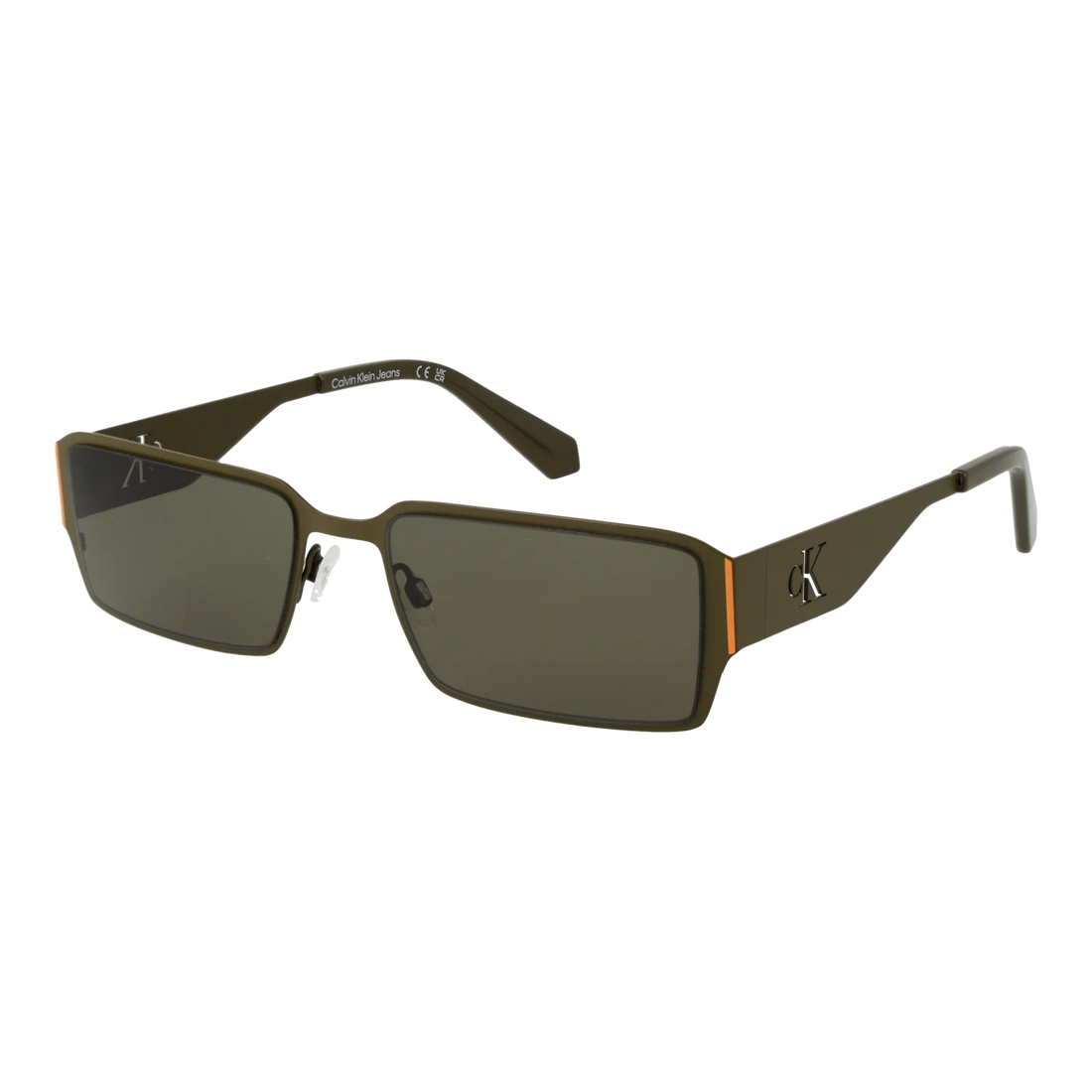 Calvin Klein Jeans Rectangle sunglasses, Metal frame, Calvin Klein Jeans Sunglasses CKJ24206S 309 56 – Burghley & Co (Image 1)