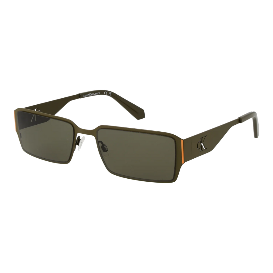 Calvin Klein Jeans Rectangle sunglasses, Metal frame, Calvin Klein Jeans Sunglasses CKJ24206S 309 56 – Burghley & Co (Image 1)