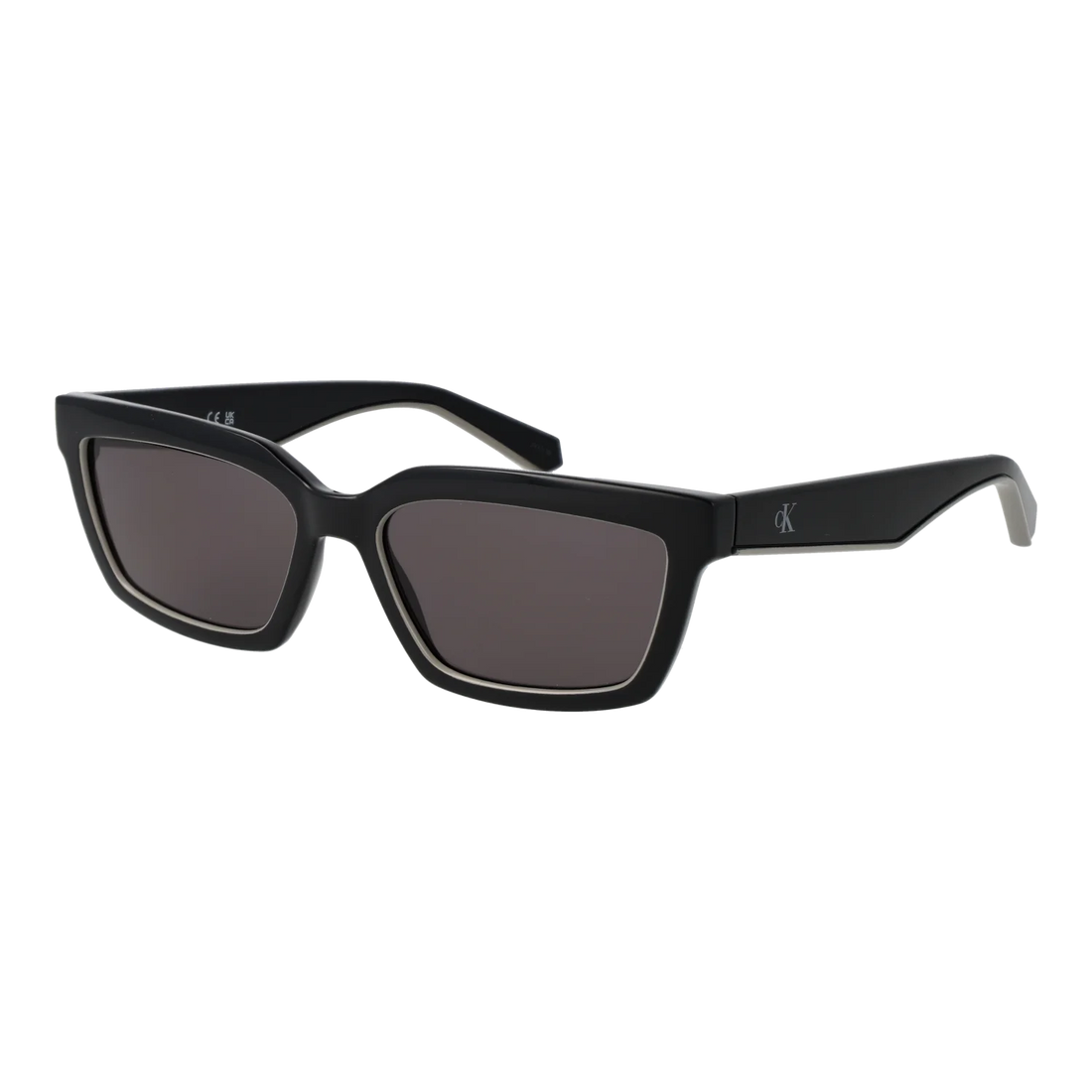 Calvin Klein Jeans Rectangle sunglasses, Calvin Klein Jeans Sunglasses CKJ25604S 001 55 – Burghley & Co (Image 1)