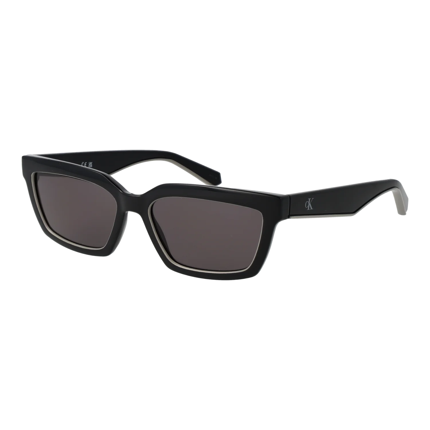 Calvin Klein Jeans Rectangle sunglasses, Calvin Klein Jeans Sunglasses CKJ25604S 001 55 – Burghley & Co (Image 1)