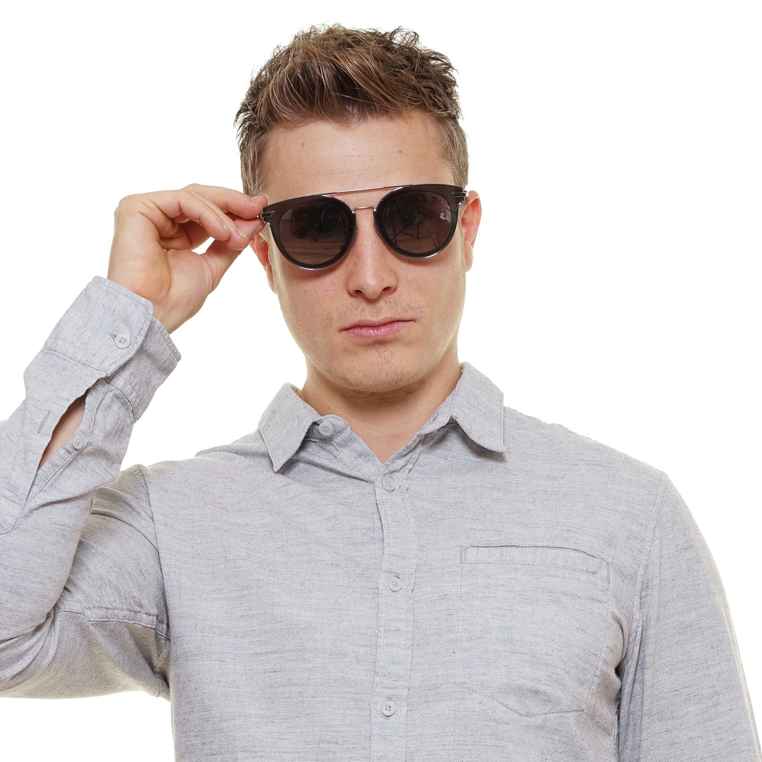 Police Round sunglasses in Silver with Metal frame, model Police Sunglasses SPL543G50579K, from Burghley & Co – Luxury eyewear UK