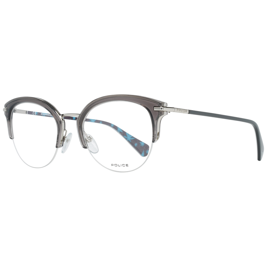 Police glasses in Grey with Metal frame, model Police Optical Frames VPL418E50M78V, from Burghley & Co – Luxury eyewear UK