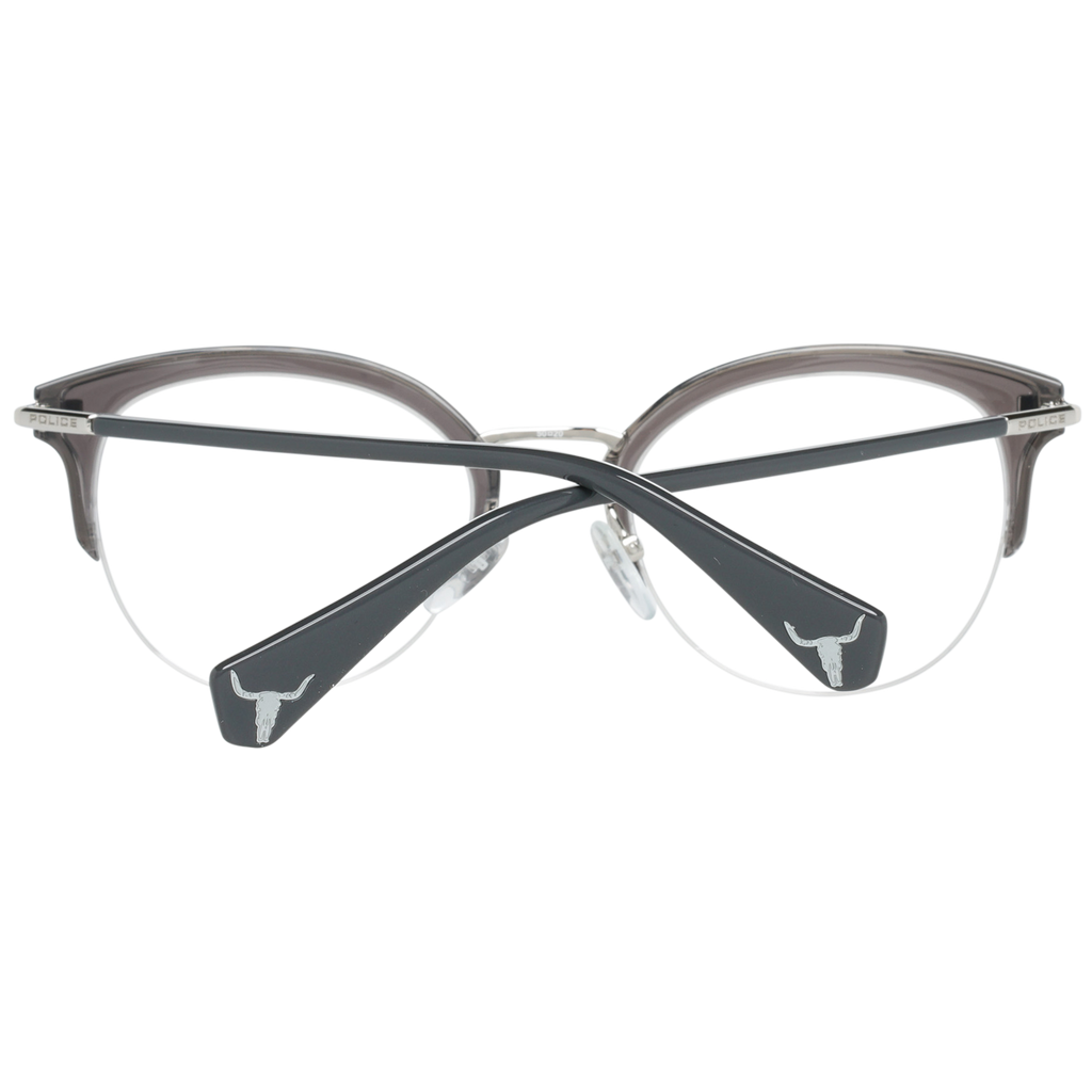 Police glasses in Grey with Metal frame, model Police Optical Frame VPL418E M78V 50, from Burghley & Co – Luxury eyewear UK