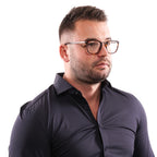 Lozza glasses in Brown with Plastic frame, model Lozza Optical Frames VL4152 5009AJ, from Burghley & Co – Luxury eyewear UK