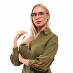 Lozza Square glasses in Yellow with Plastic frame, model Lozza Optical Frames VL4152 500Z40, from Burghley & Co – Luxury eyewear UK