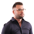 Lozza Square glasses in Yellow with Plastic frame, model Lozza Optical Frames VL4152 500Z40, from Burghley & Co – Luxury eyewear UK