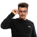 Police Round glasses in Blue with Metal frame, model Police Optical Frames PL566 480627, from Burghley & Co – Luxury eyewear UK