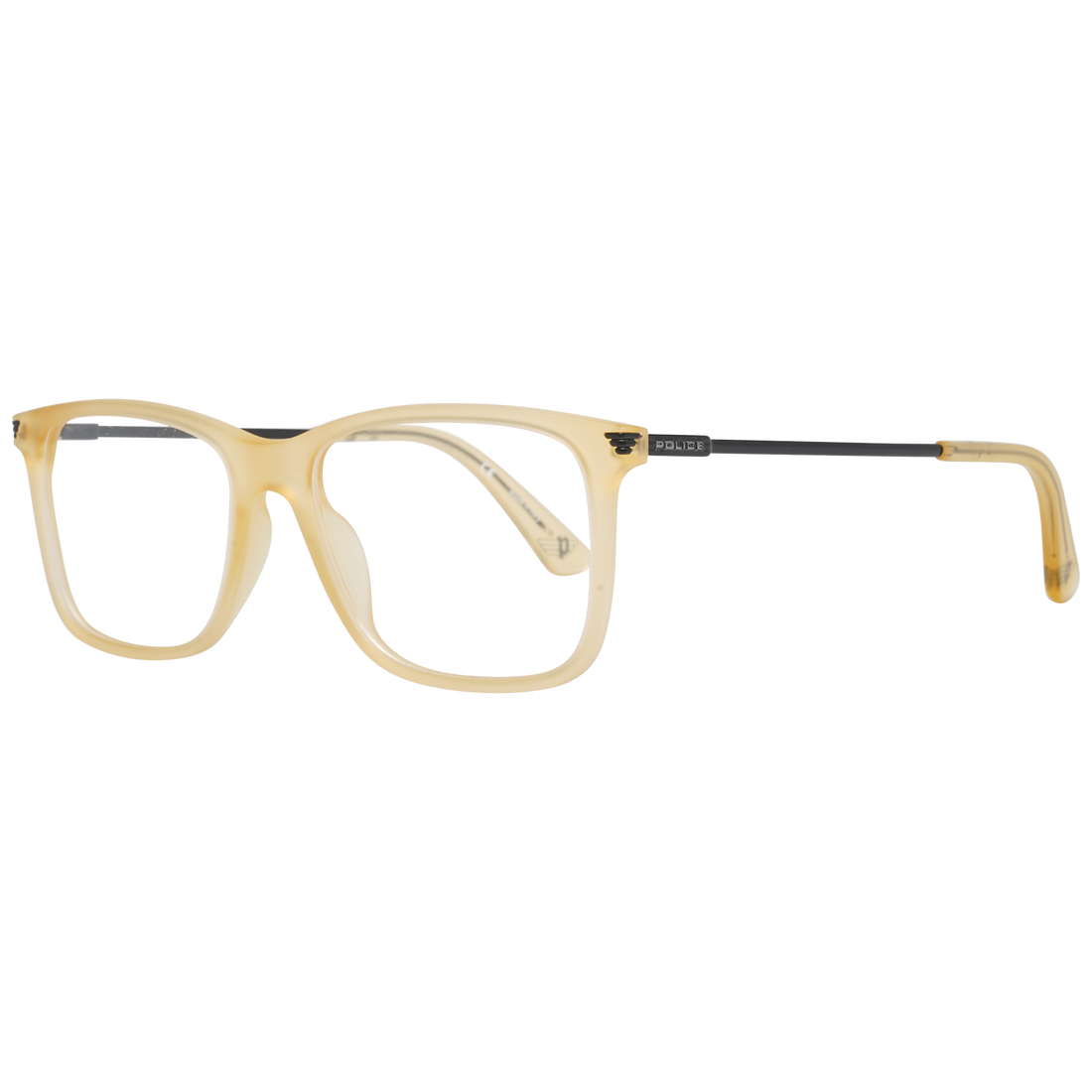 Police glasses in Yellow with Metal frame, model Police Optical Frames VPL563 52858M, from Burghley & Co – Luxury eyewear UK