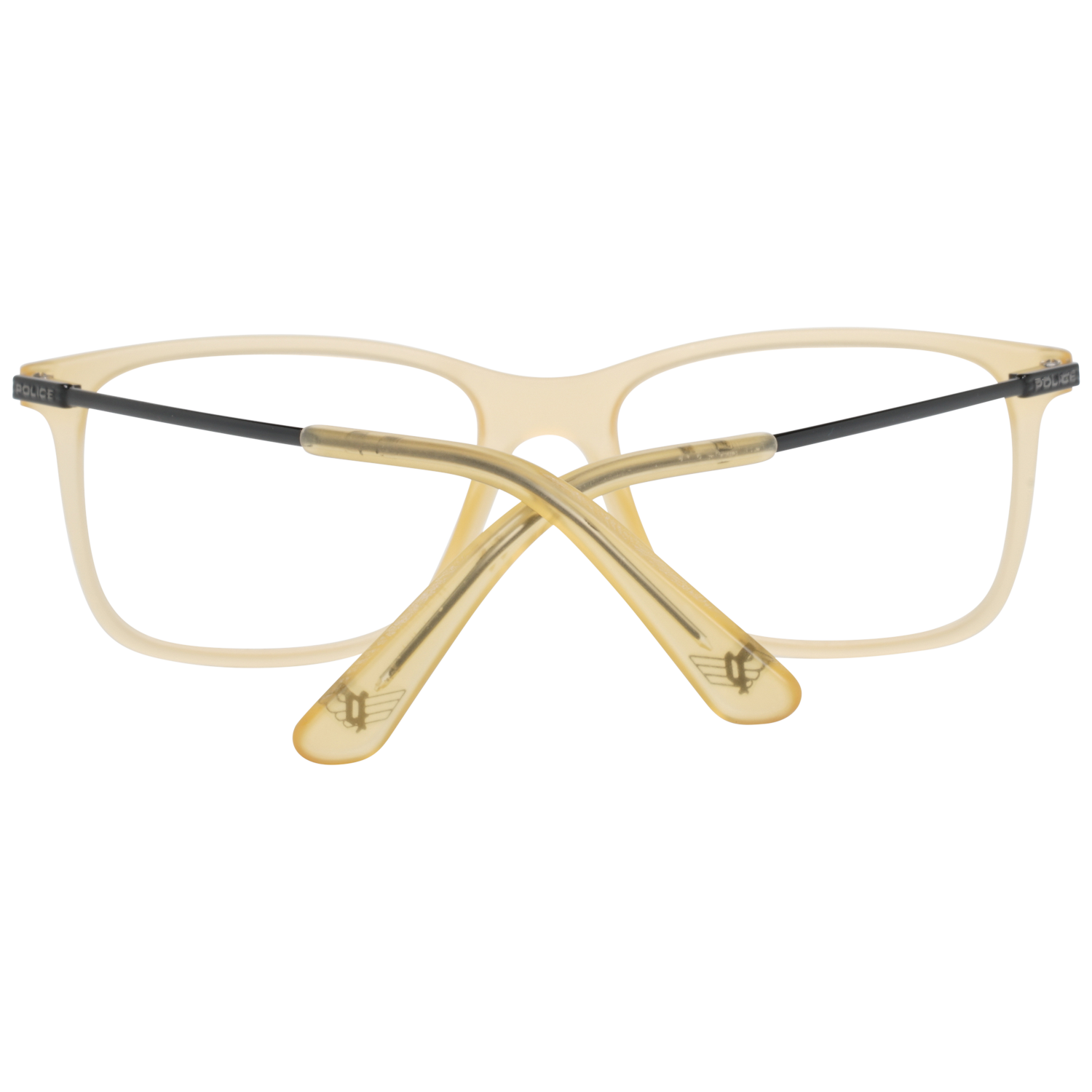 Police glasses in Yellow with Metal frame, model Police Optical Frames VPL563 52858M, from Burghley & Co – Luxury eyewear UK
