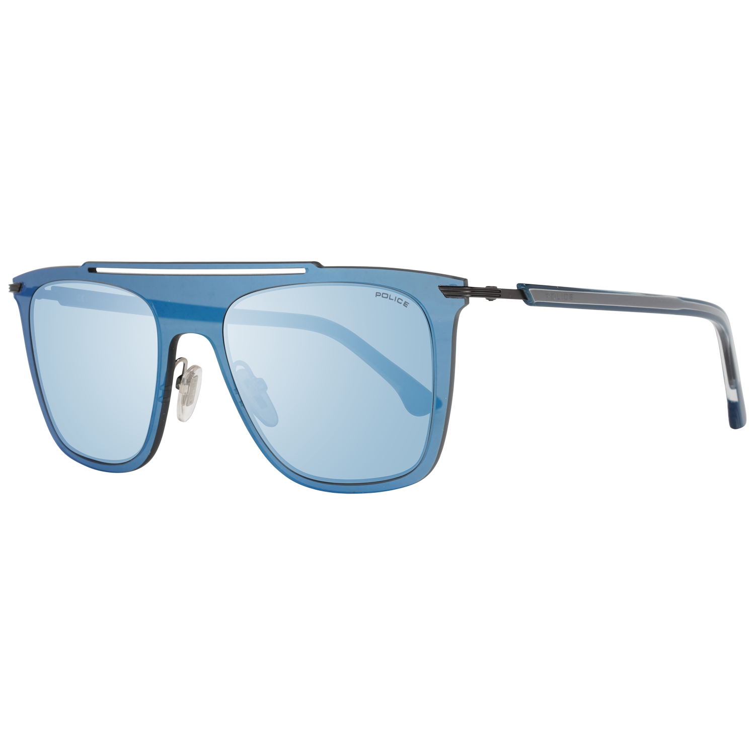 Police Rectangle sunglasses in Blue with Plastic frame, model Police Sunglasses SPL581 627B 52, from Burghley & Co – Luxury eyewear UK
