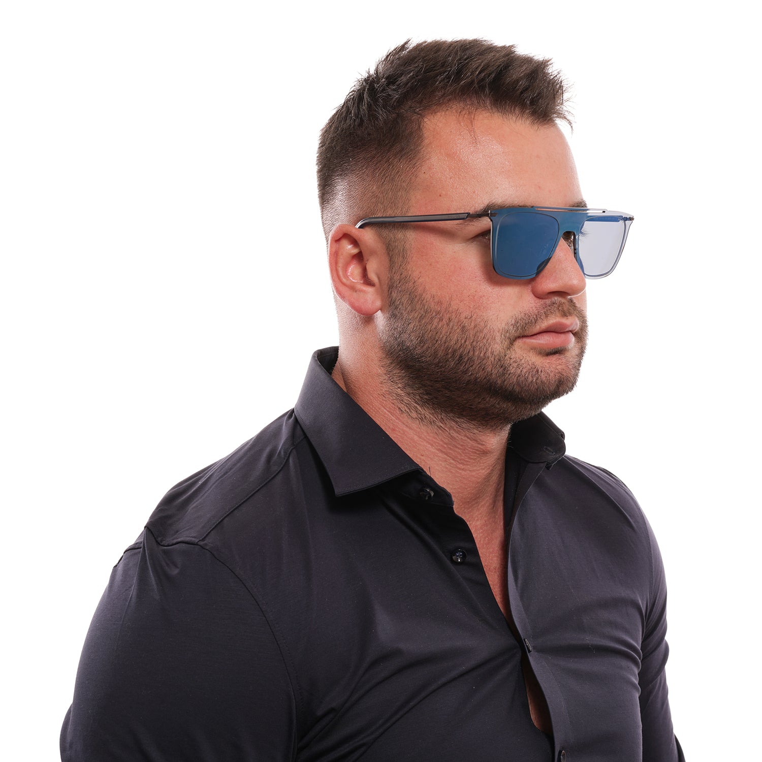 Police Rectangle sunglasses in Blue with Plastic frame, model Police Sunglasses SPL581 627B 52, from Burghley & Co – Luxury eyewear UK