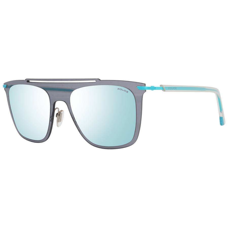 Police Rectangle sunglasses in Blue with Metal frame, model Police Sunglasses PL581 52SG1X, from Burghley & Co – Luxury eyewear UK