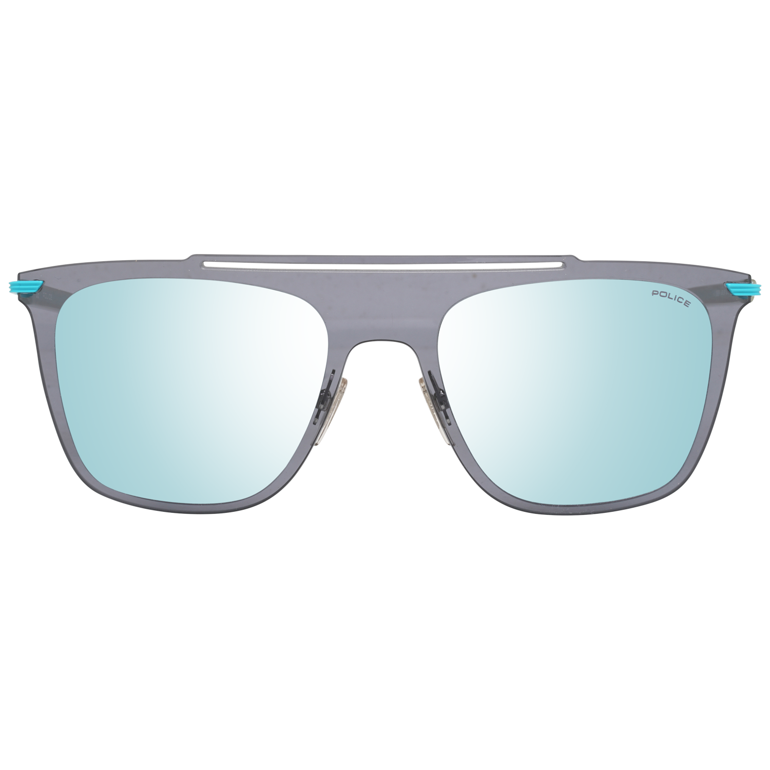 Police Rectangle sunglasses in Blue with Metal frame, model Police Sunglasses SPL581 SG1X 52, from Burghley & Co – Luxury eyewear UK
