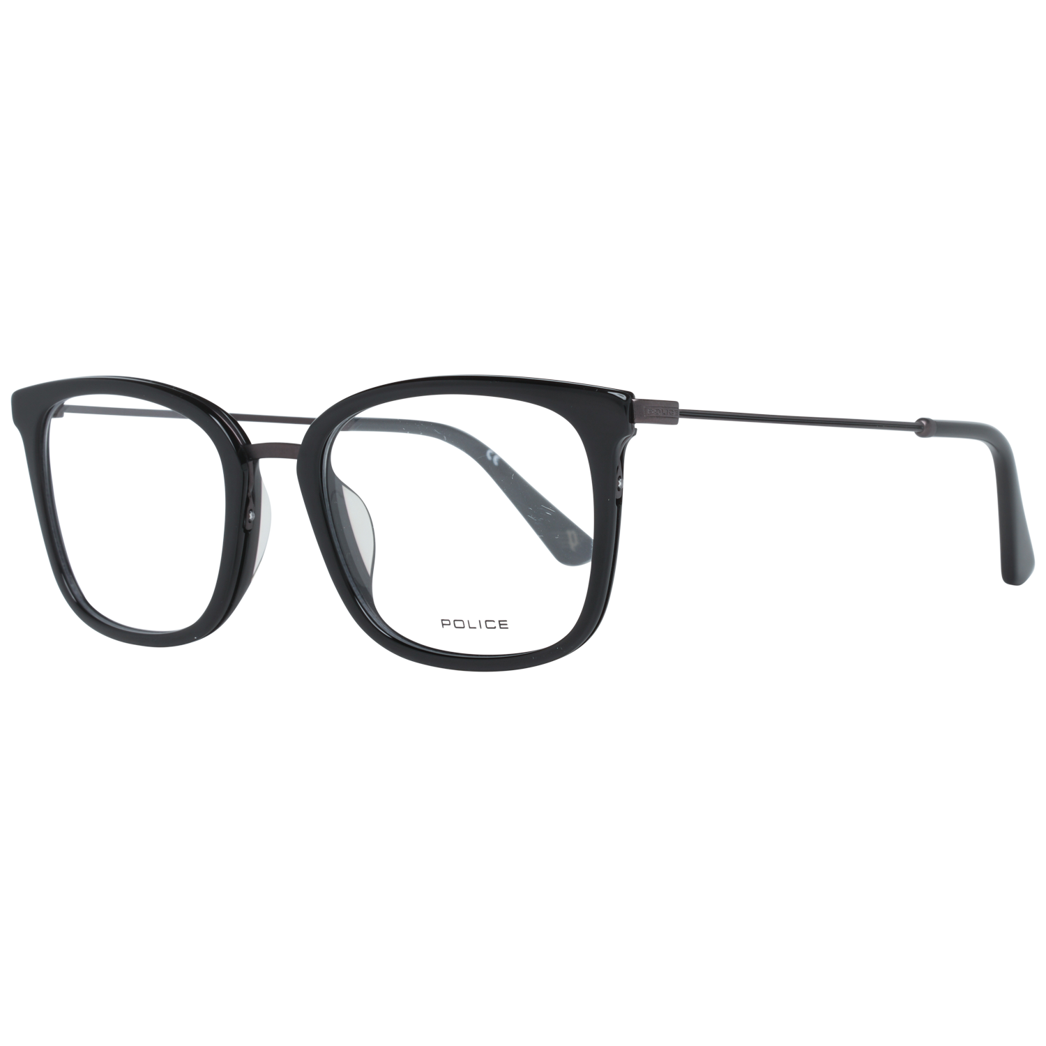 Police Rectangle glasses in Black with Metal frame, model Police Optical Frames VPL561 510700, from Burghley & Co – Luxury eyewear UK