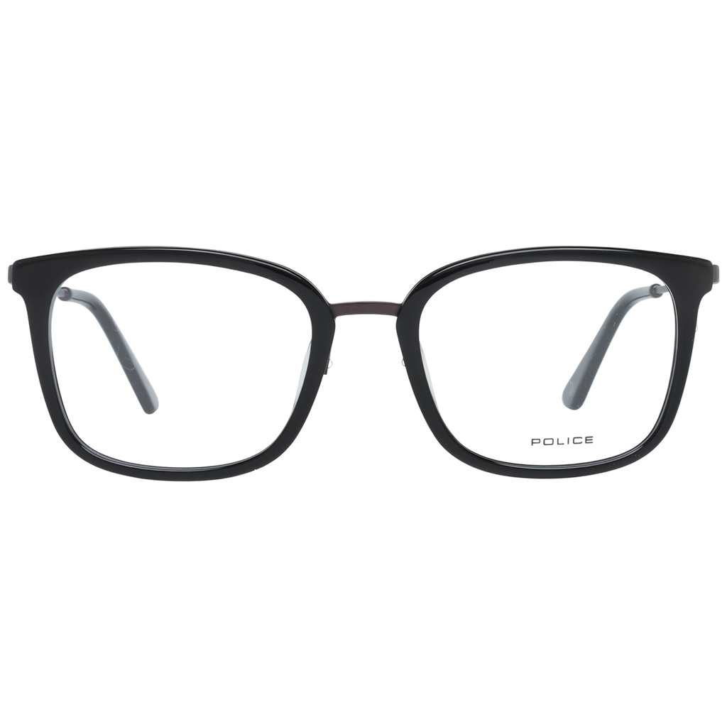 Police Rectangle glasses in Black with Metal frame, model Police Optical Frames VPL561 510700, from Burghley & Co – Luxury eyewear UK