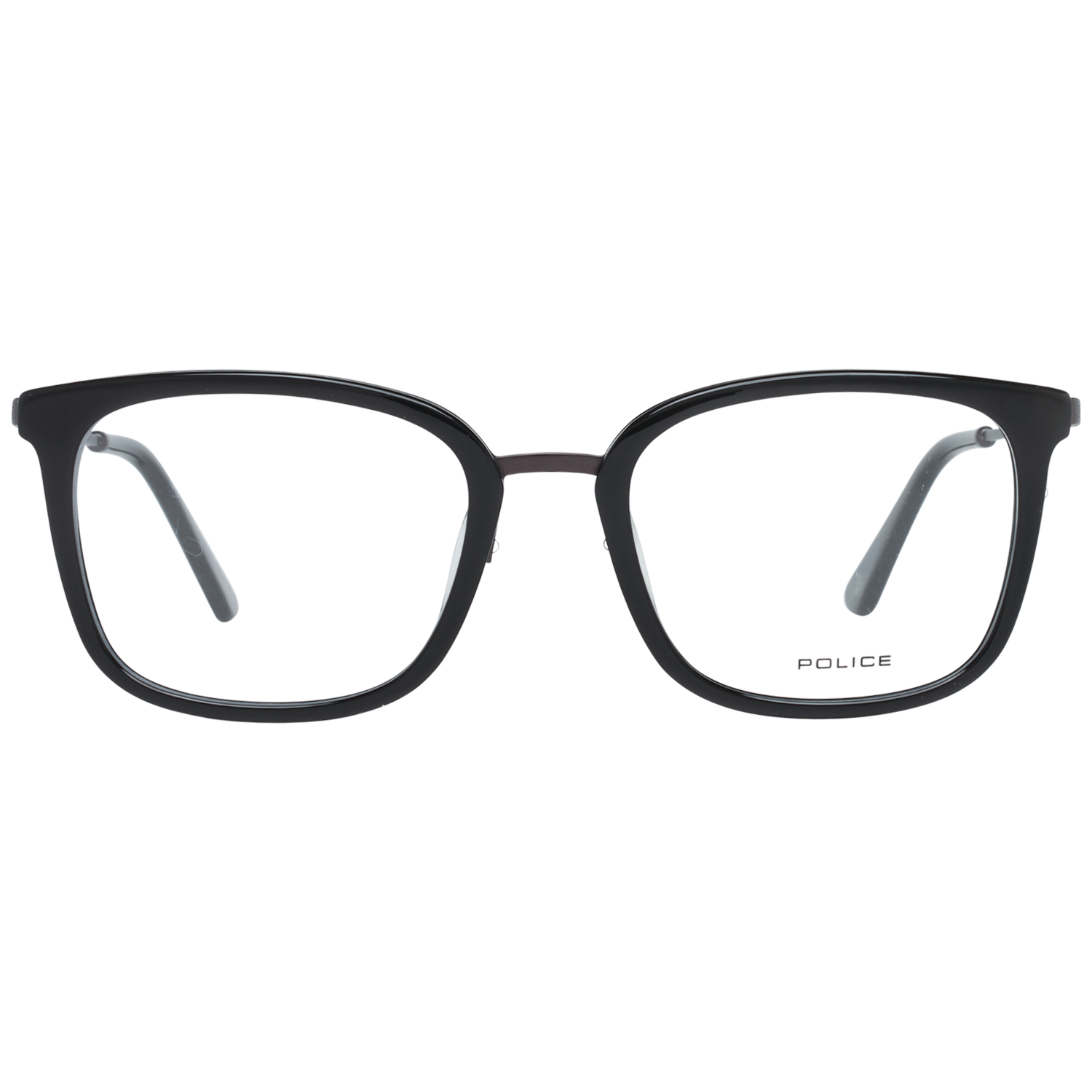 Police Rectangle glasses in Black with Metal frame, model Police Optical Frames VPL561 510700, from Burghley & Co – Luxury eyewear UK