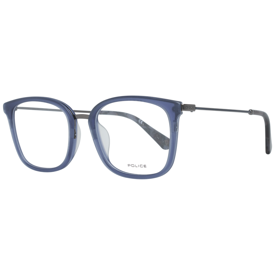 Police Rectangle glasses in Blue with Metal frame, model Police Optical Frames VPL561 51955M, from Burghley & Co – Luxury eyewear UK