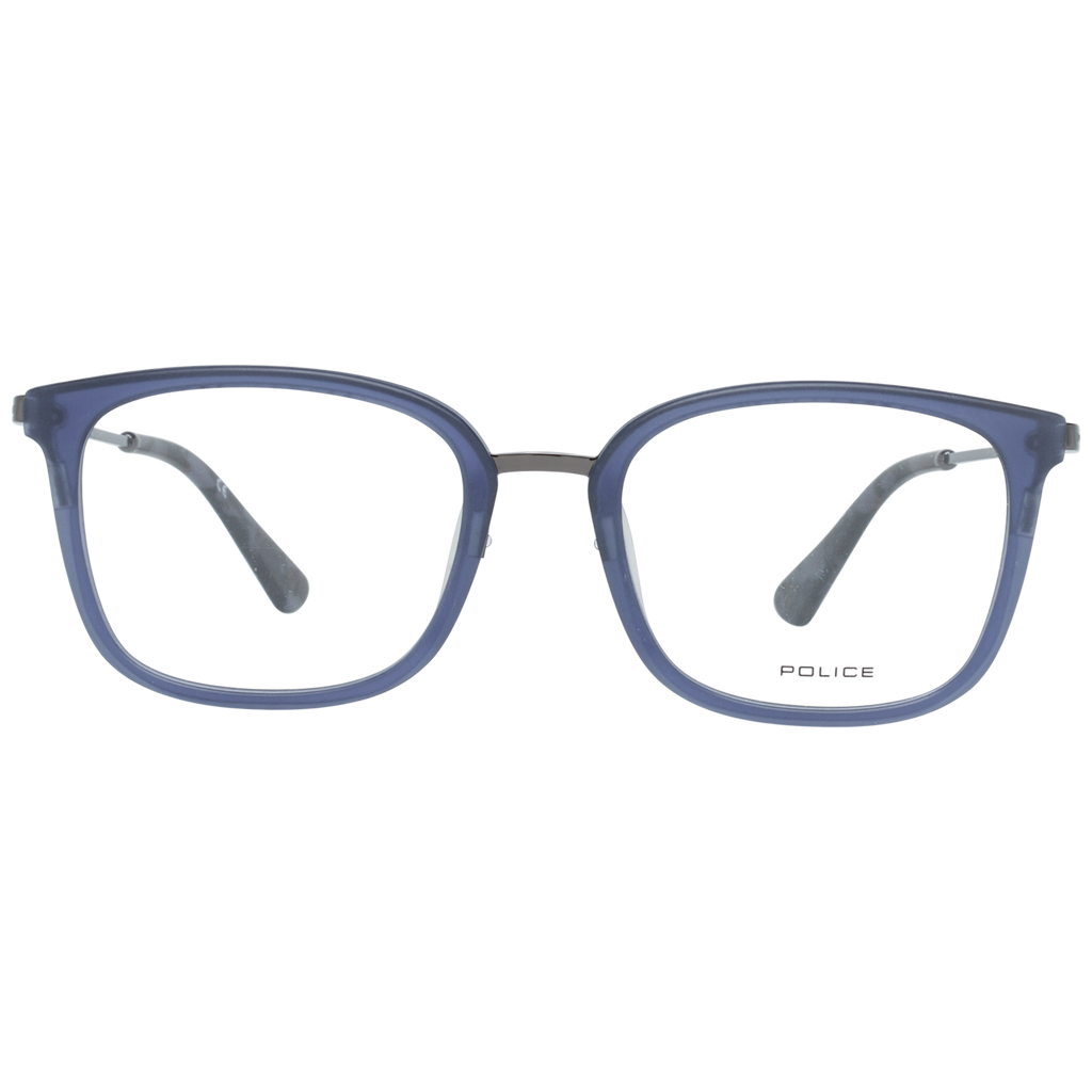 Police Rectangle glasses in Blue with Metal frame, model Police Optical Frames VPL561 51955M, from Burghley & Co – Luxury eyewear UK