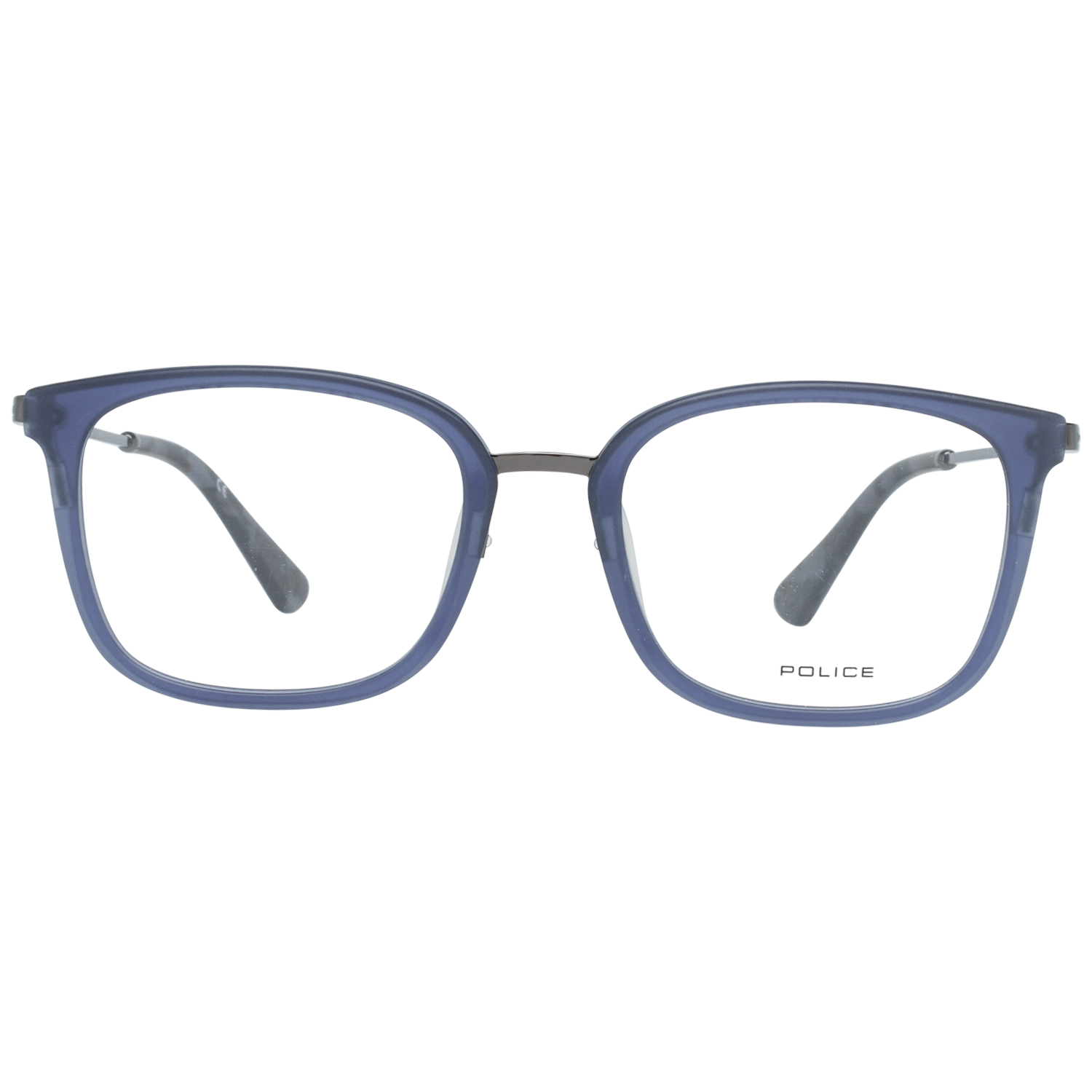 Police Rectangle glasses in Blue with Metal frame, model Police Optical Frames VPL561 51955M, from Burghley & Co – Luxury eyewear UK
