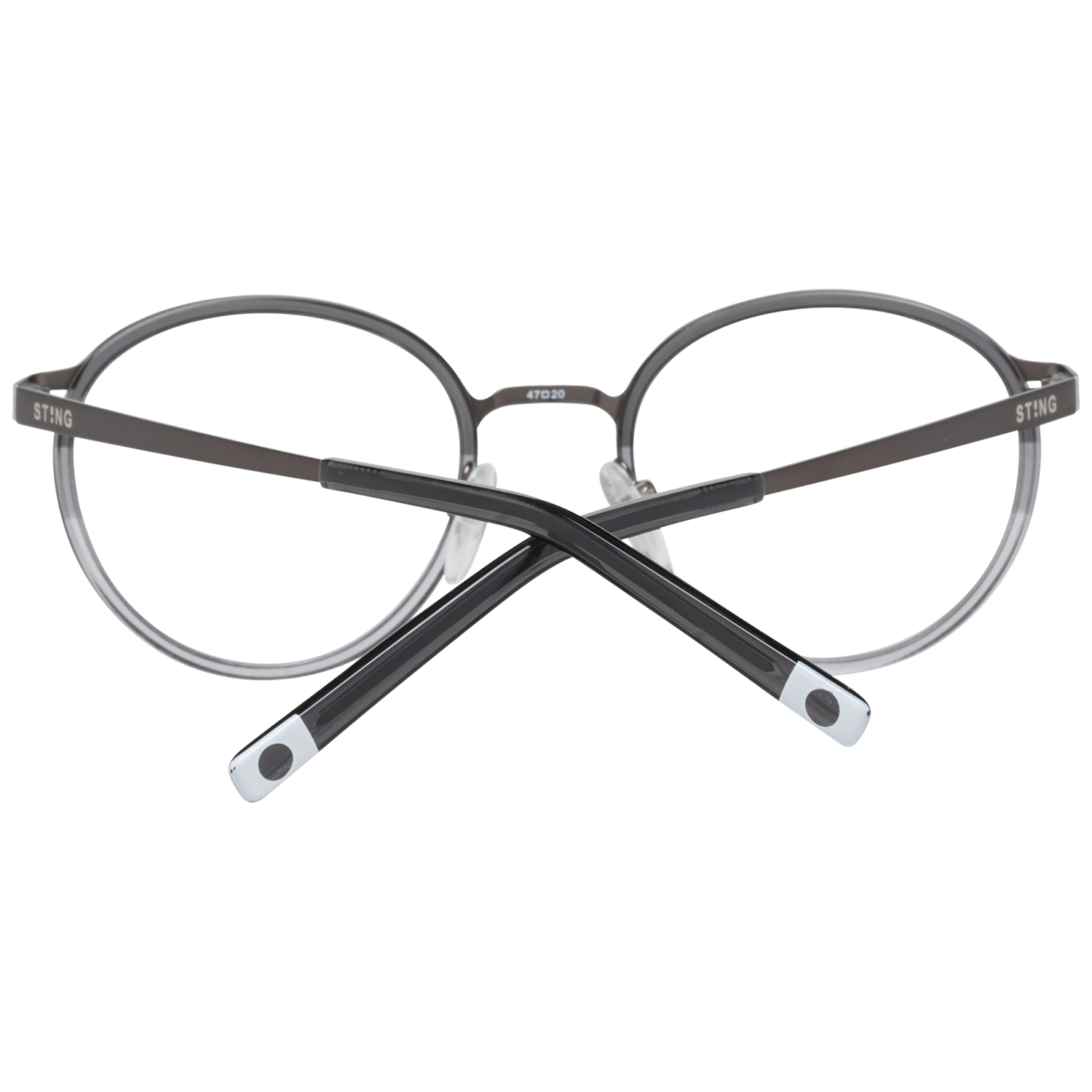 Sting glasses in Grey with Plastic frame, model Sting Optical Frame VST157 0W40 47, from Burghley & Co – Luxury eyewear UK