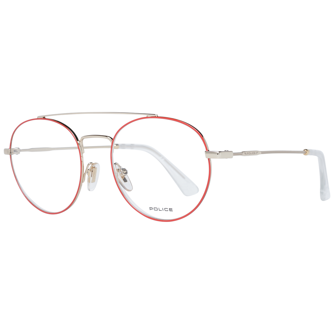 Police glasses in Red with Metal frame, model Police Optical Frames PL728 510357, from Burghley & Co – Luxury eyewear UK