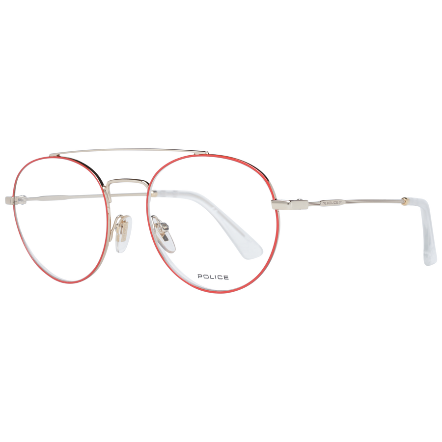 Police glasses in Red with Metal frame, model Police Optical Frames PL728 510357, from Burghley & Co – Luxury eyewear UK