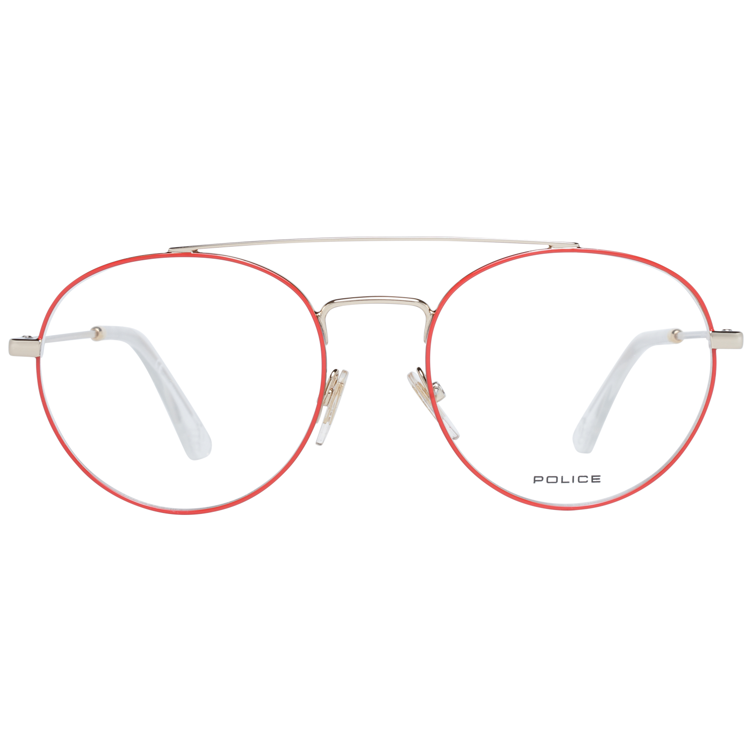 Police glasses in Red with Metal frame, model Police Optical Frames PL728 510357, from Burghley & Co – Luxury eyewear UK
