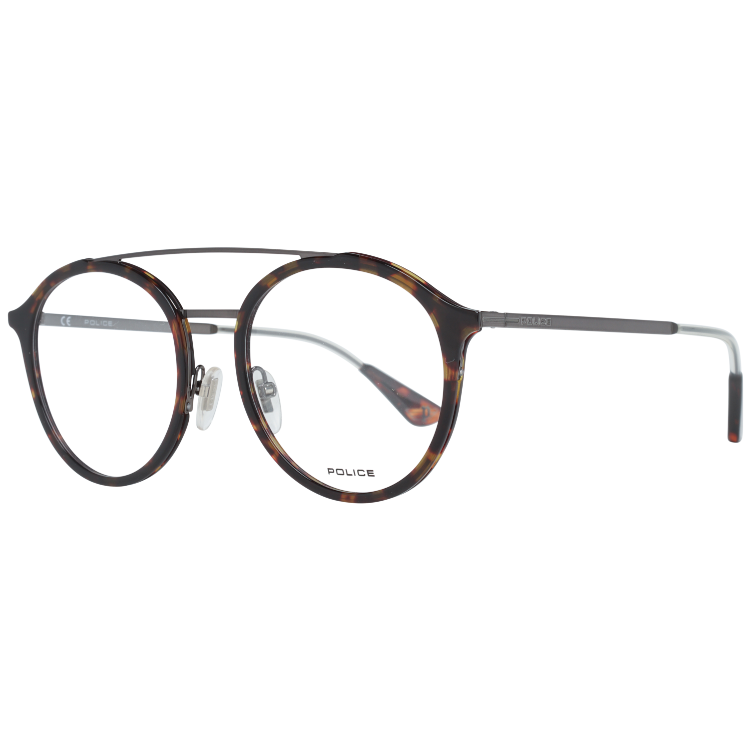 Police Aviator glasses in Brown with Metal frame, model Police Optical Frames VPL688 520786, from Burghley & Co – Luxury eyewear UK