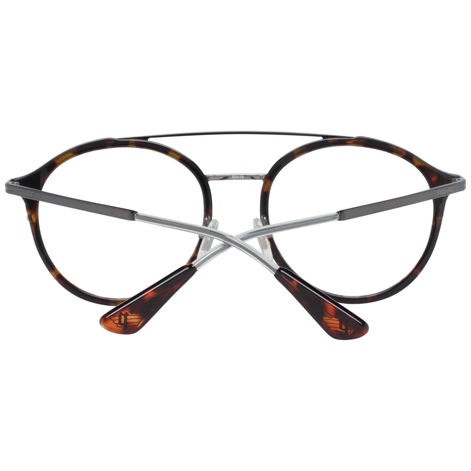 Police Aviator glasses in Brown with Metal frame, model Police Optical Frames VPL688 520786, from Burghley & Co – Luxury eyewear UK