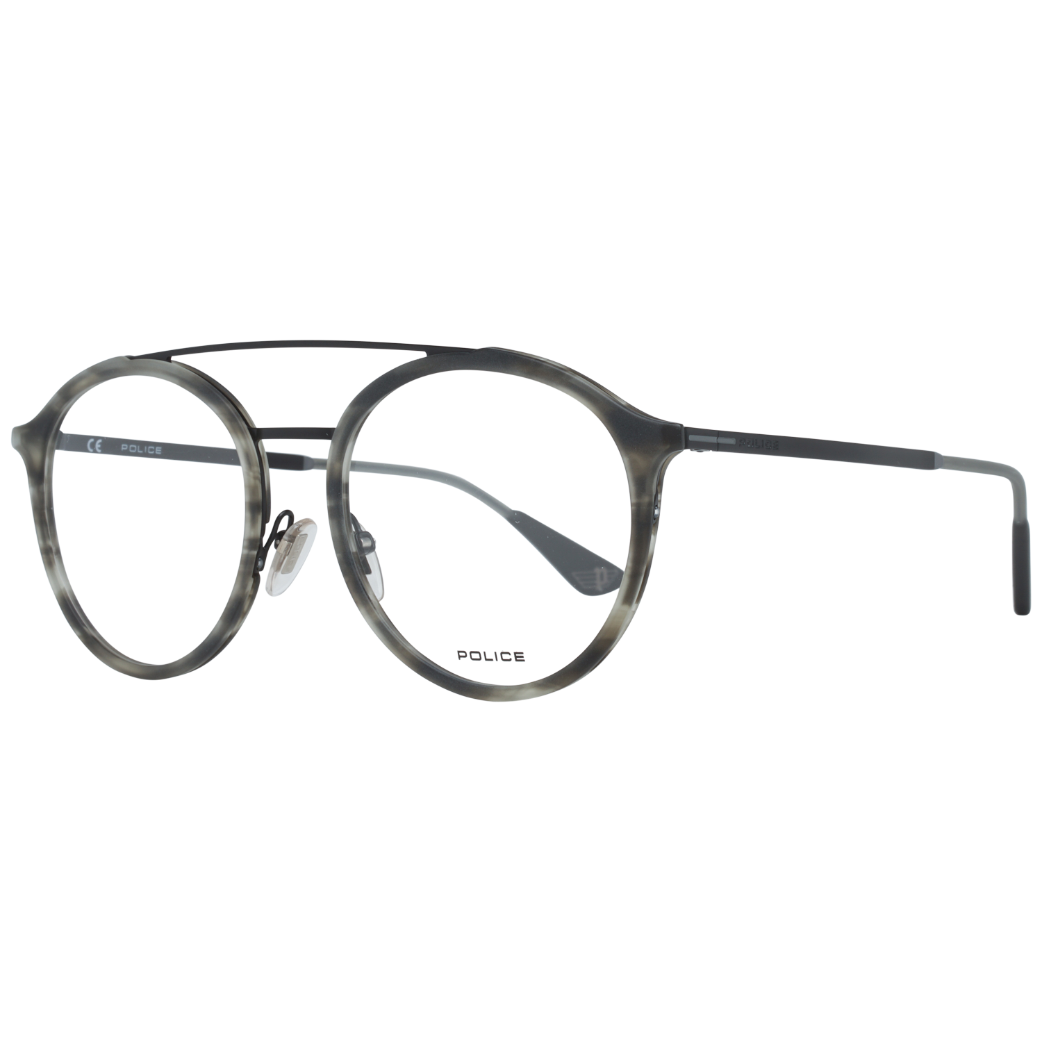 Police Aviator glasses in Grey with Metal frame, model Police Optical Frames VPL688 524ATM, from Burghley & Co – Luxury eyewear UK