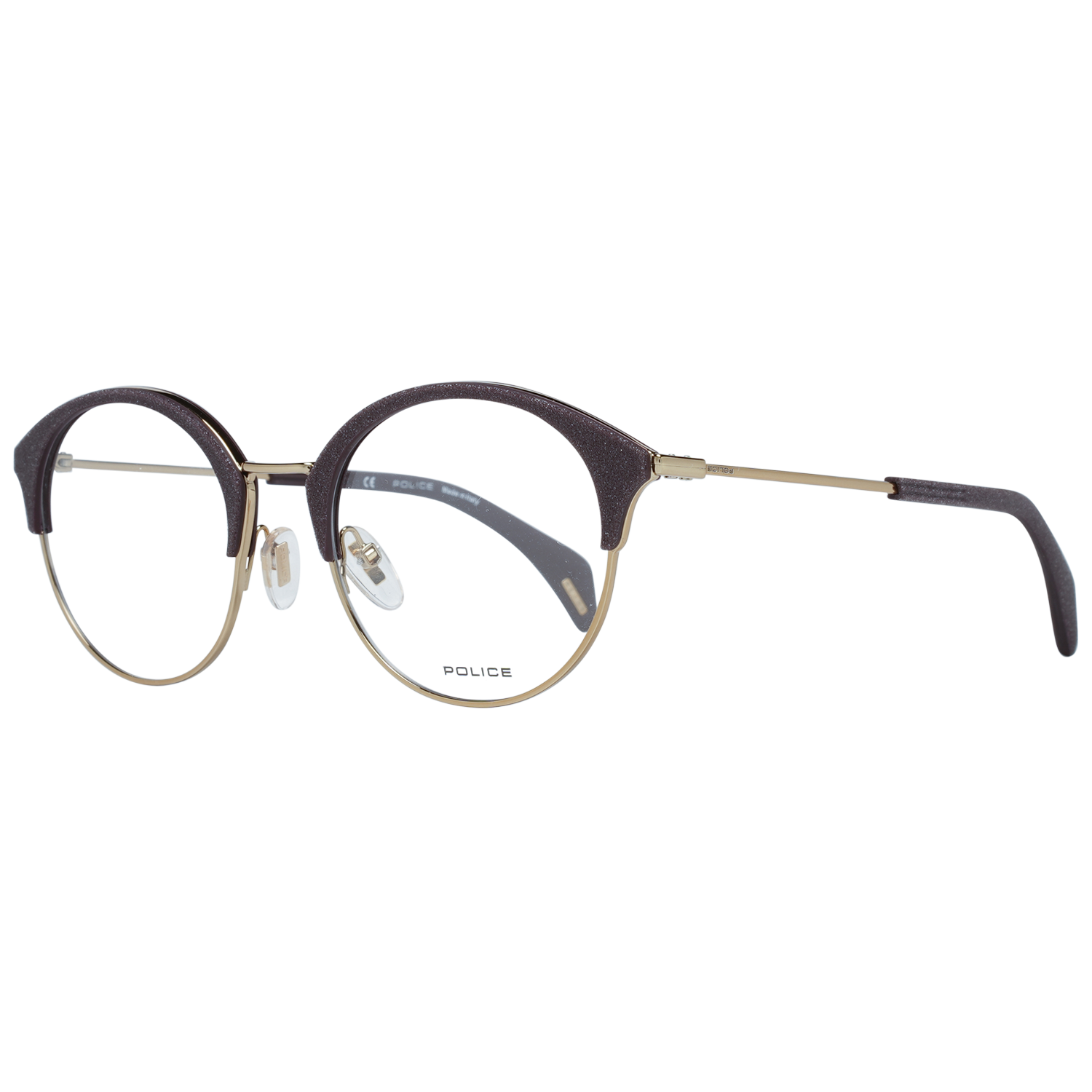 Police glasses in Purple with Metal frame, model Police Optical Frames VPL730M 5008FF, from Burghley & Co – Luxury eyewear UK