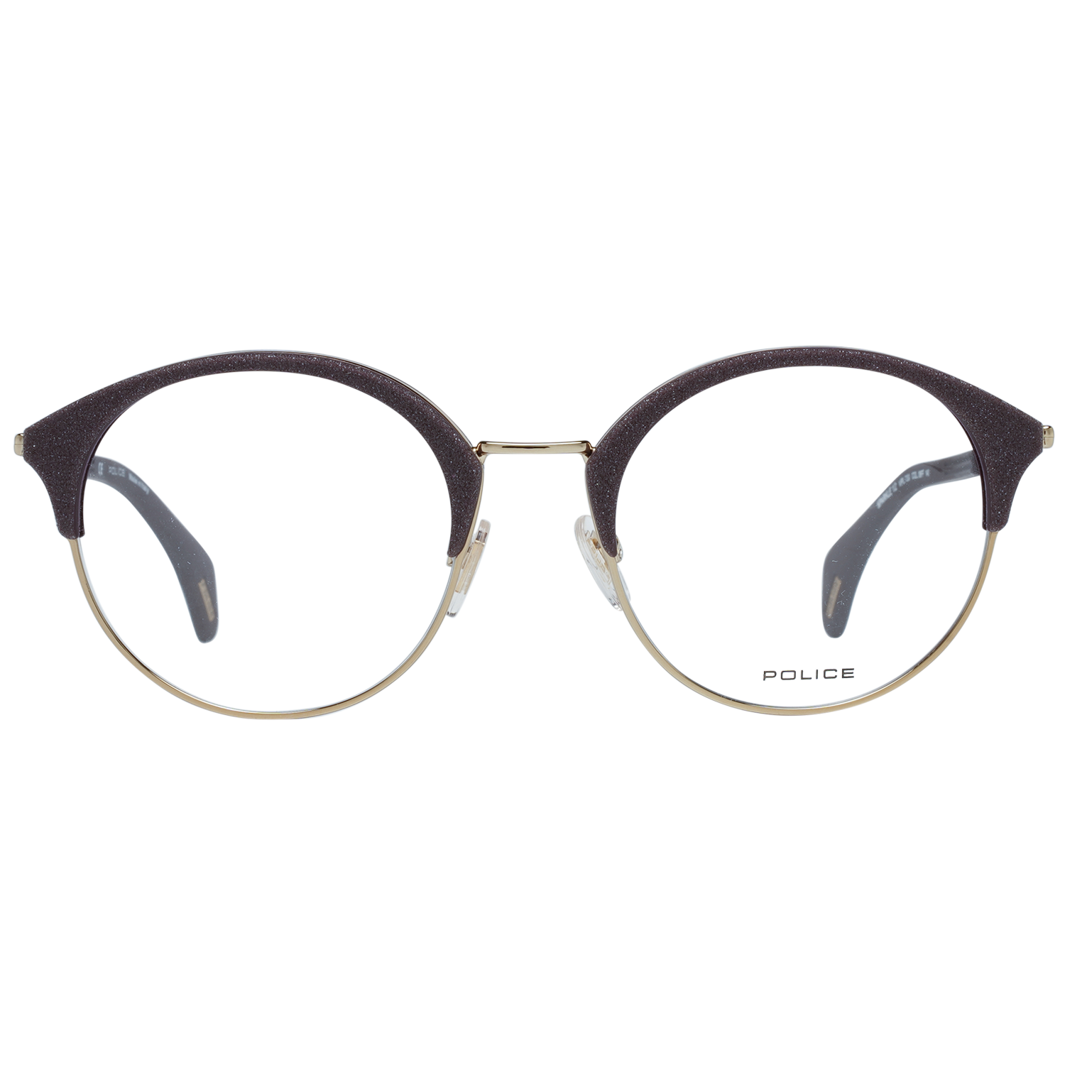 Police glasses in Purple with Metal frame, model Police Optical Frames VPL730M 5008FF, from Burghley & Co – Luxury eyewear UK