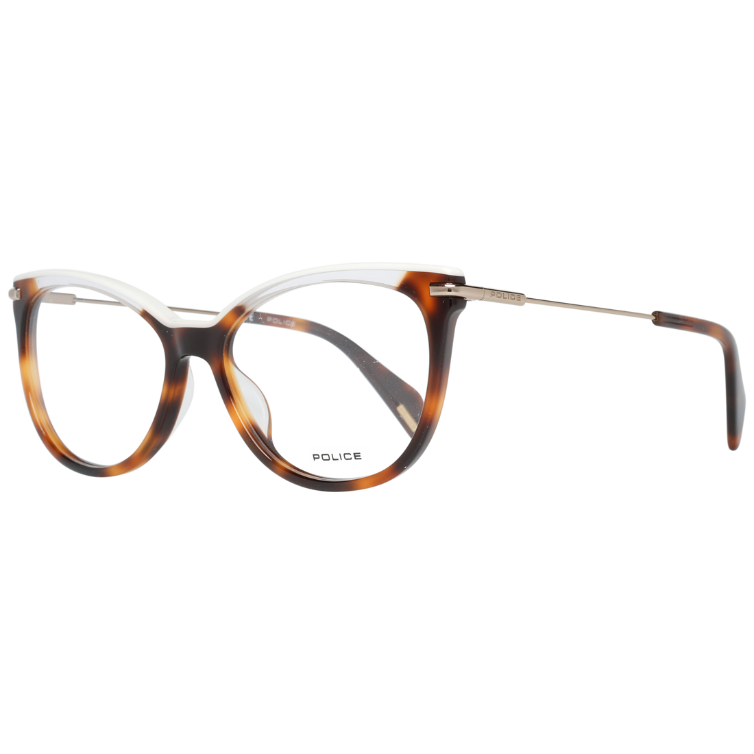 Police glasses in Brown with Metal frame, model Police Optical Frames VPL505E5309AJ, from Burghley & Co – Luxury eyewear UK